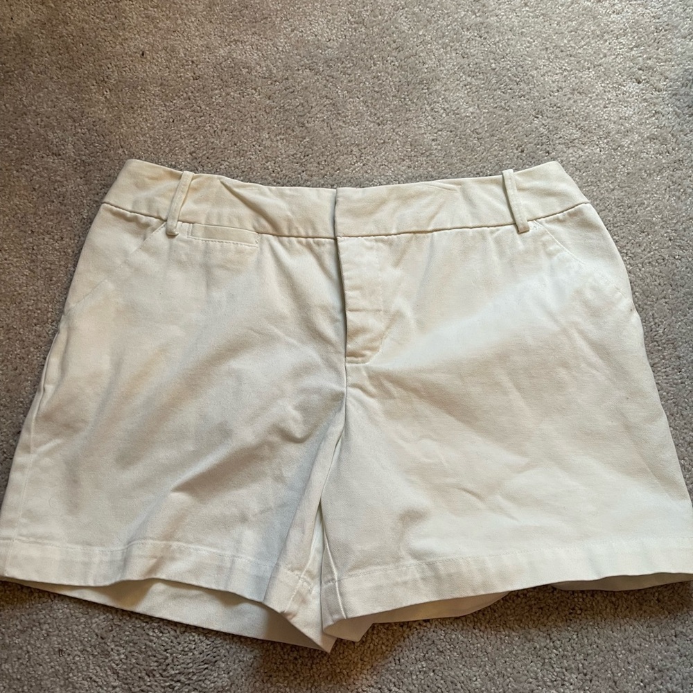 Merona White Shorts Tailored Cotton Blend